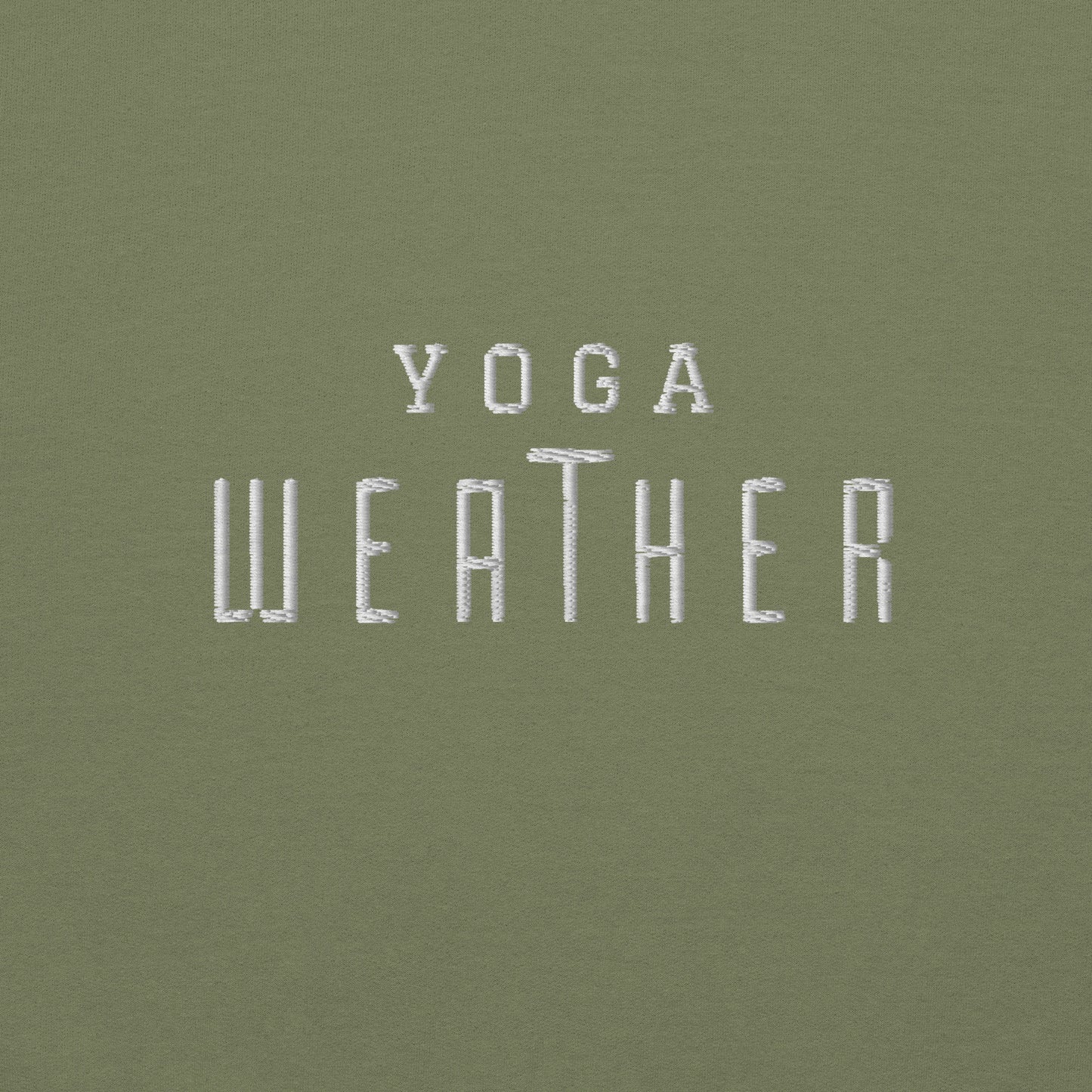 Embroidered Yoga Weather Hoodie  - COFFEEBRE