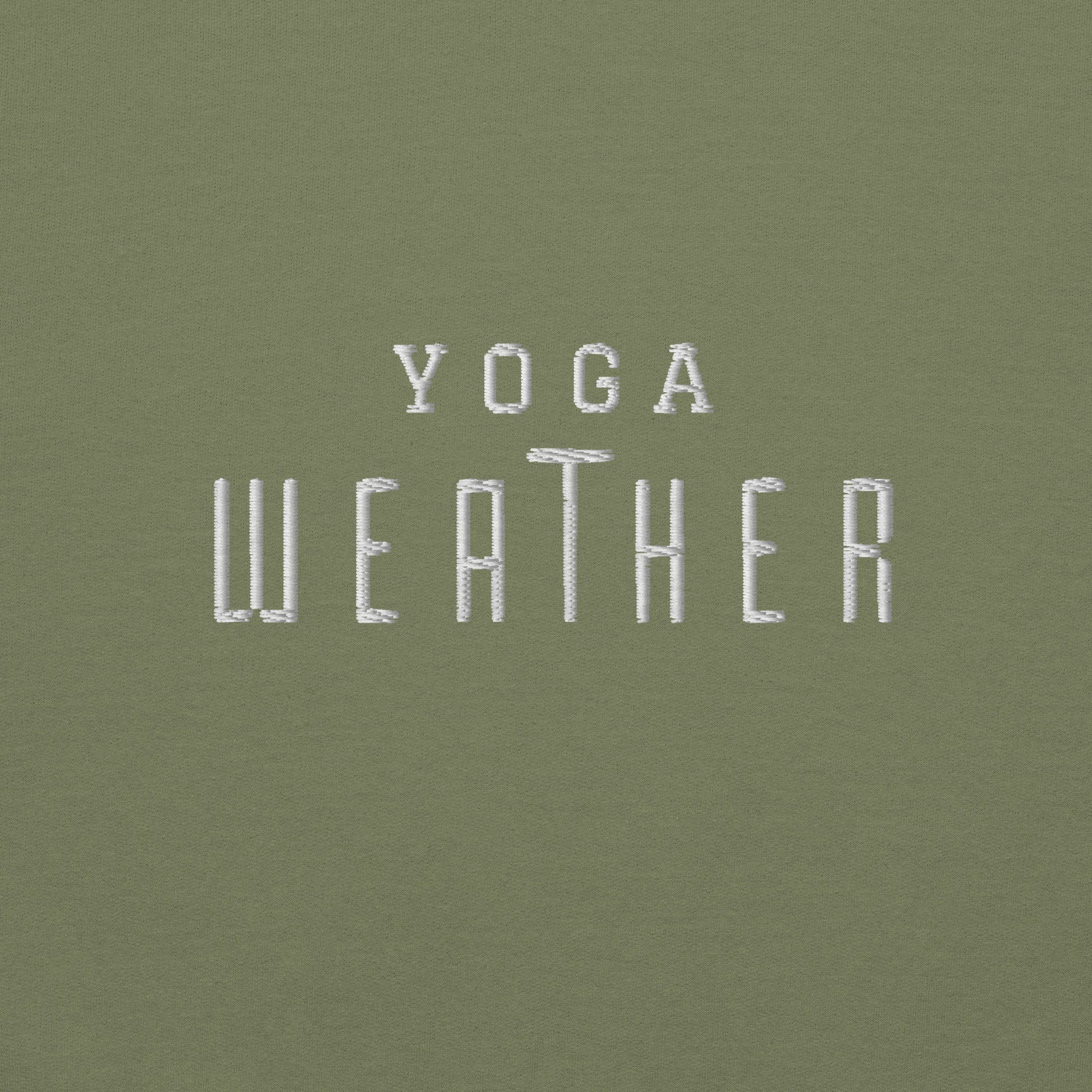 Embroidered Yoga Weather Hoodie  - COFFEEBRE
