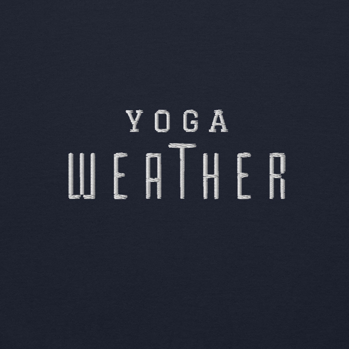 Embroidered Yoga Weather Hoodie  - COFFEEBRE
