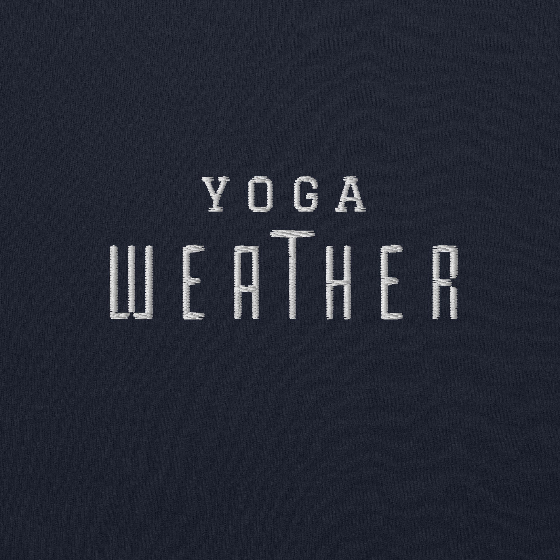 Embroidered Yoga Weather Hoodie  - COFFEEBRE
