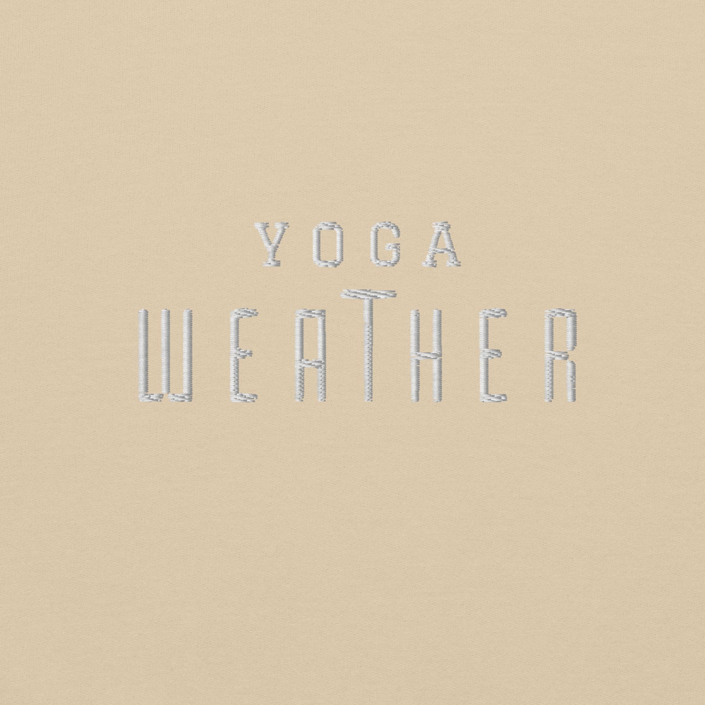 Embroidered Yoga Weather Hoodie  - COFFEEBRE