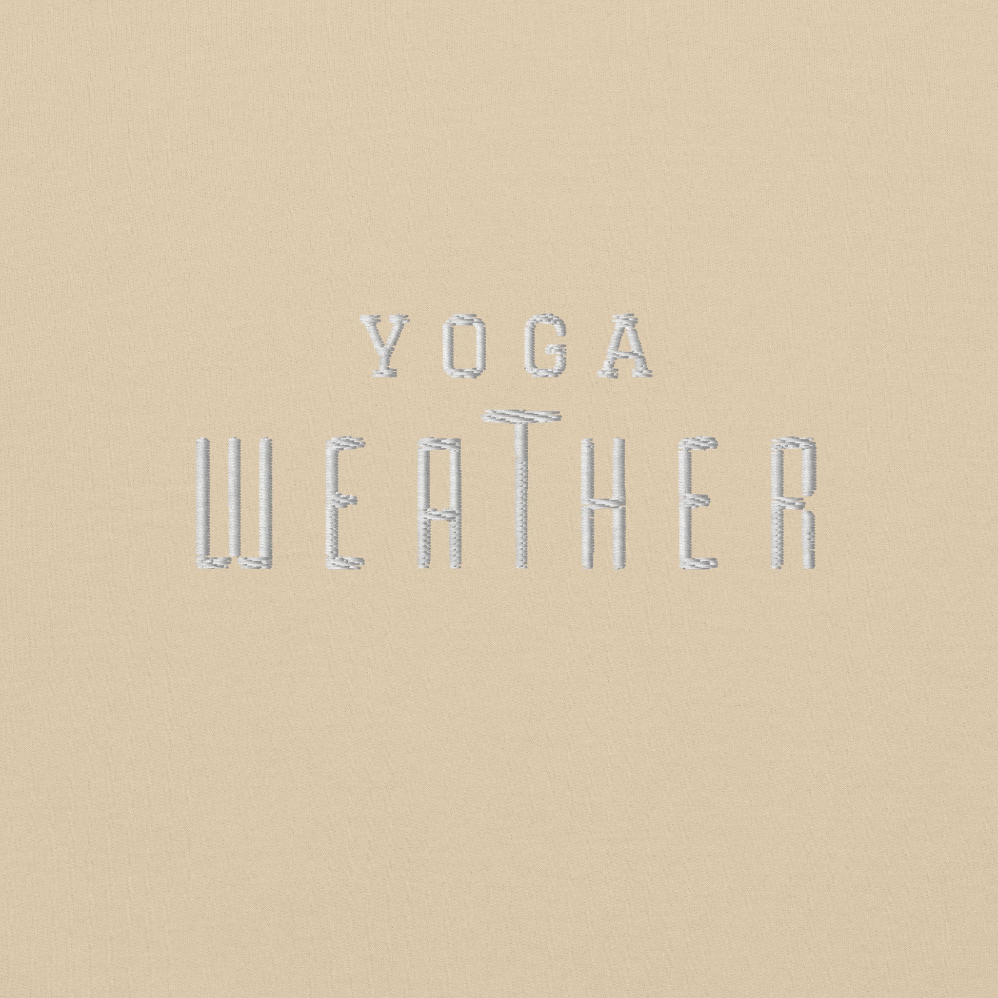 Embroidered Yoga Weather Hoodie  - COFFEEBRE