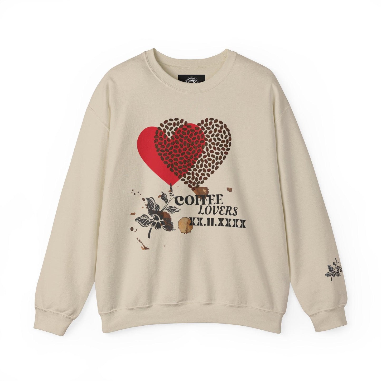 Valentine's Coffee Bean Heart Unisex Crewneck Sweatshirt - COFFEEBRE