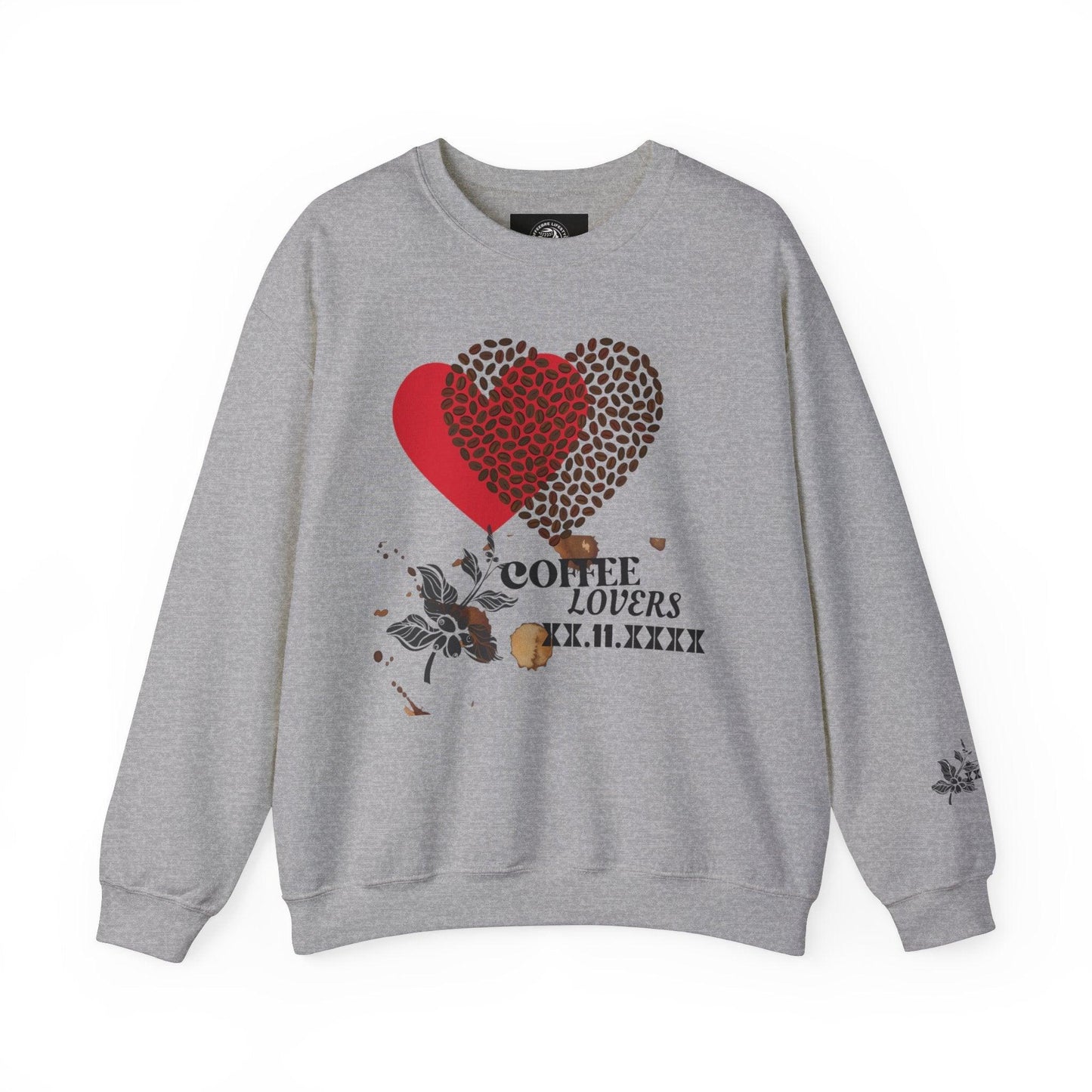 Valentine's Coffee Bean Heart Unisex Crewneck Sweatshirt - COFFEEBRE
