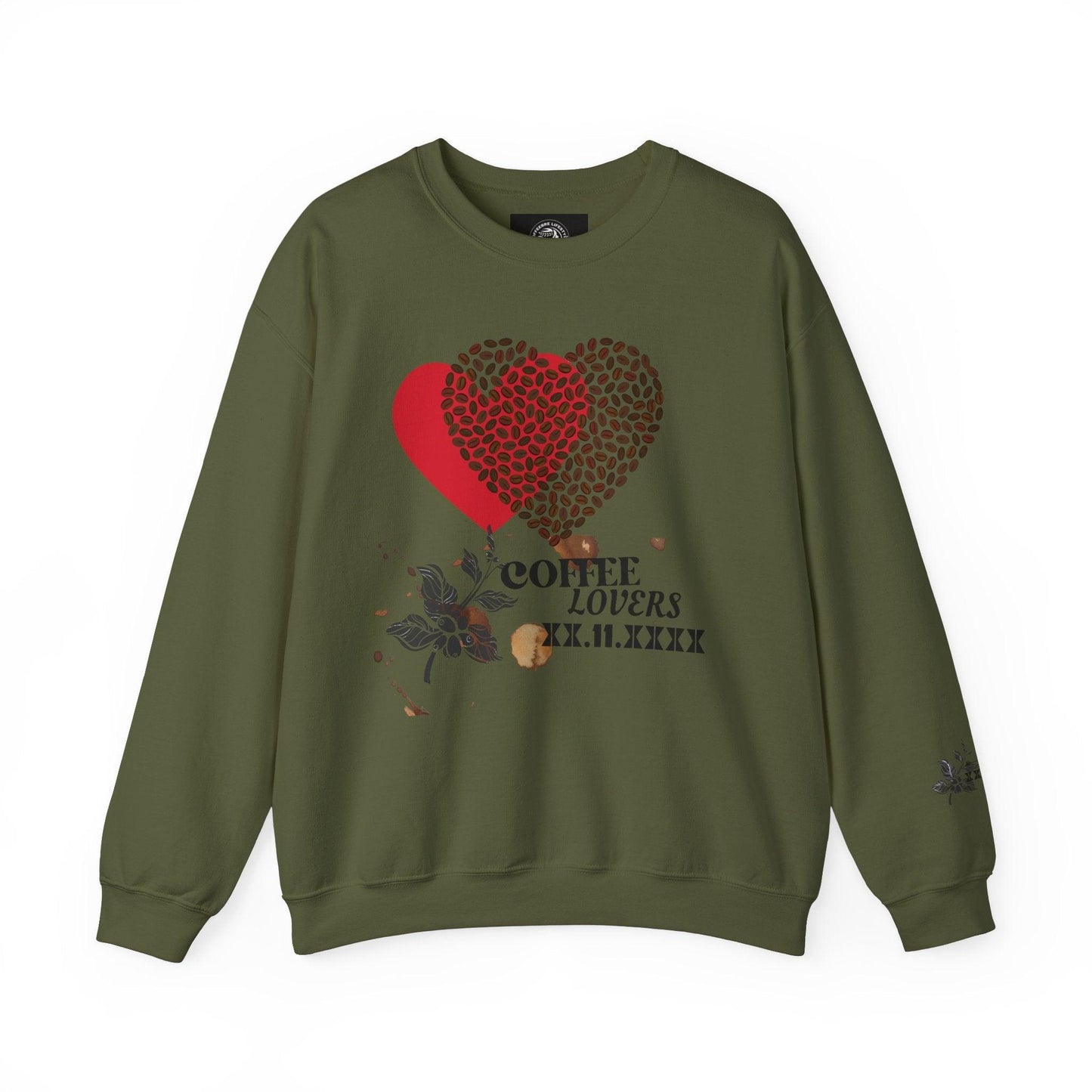 Valentine's Coffee Bean Heart Unisex Crewneck Sweatshirt - COFFEEBRE