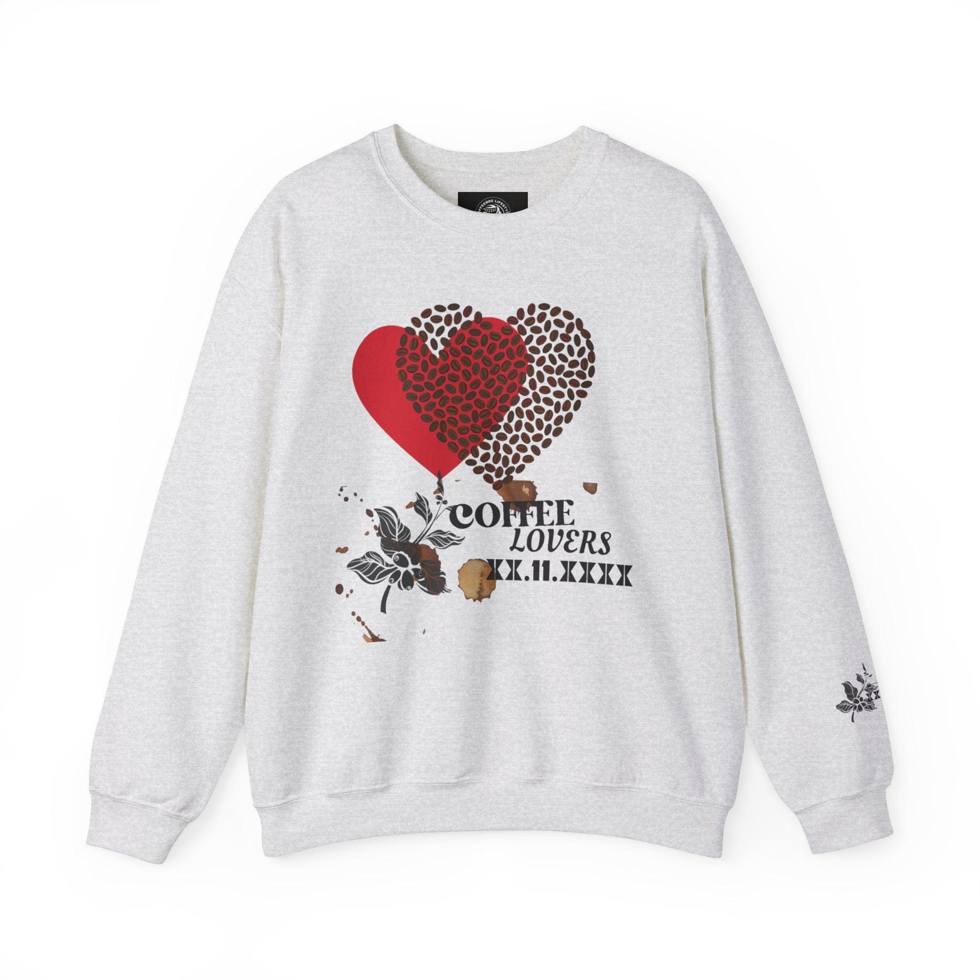 Valentine's Coffee Bean Heart Unisex Crewneck Sweatshirt - COFFEEBRE
