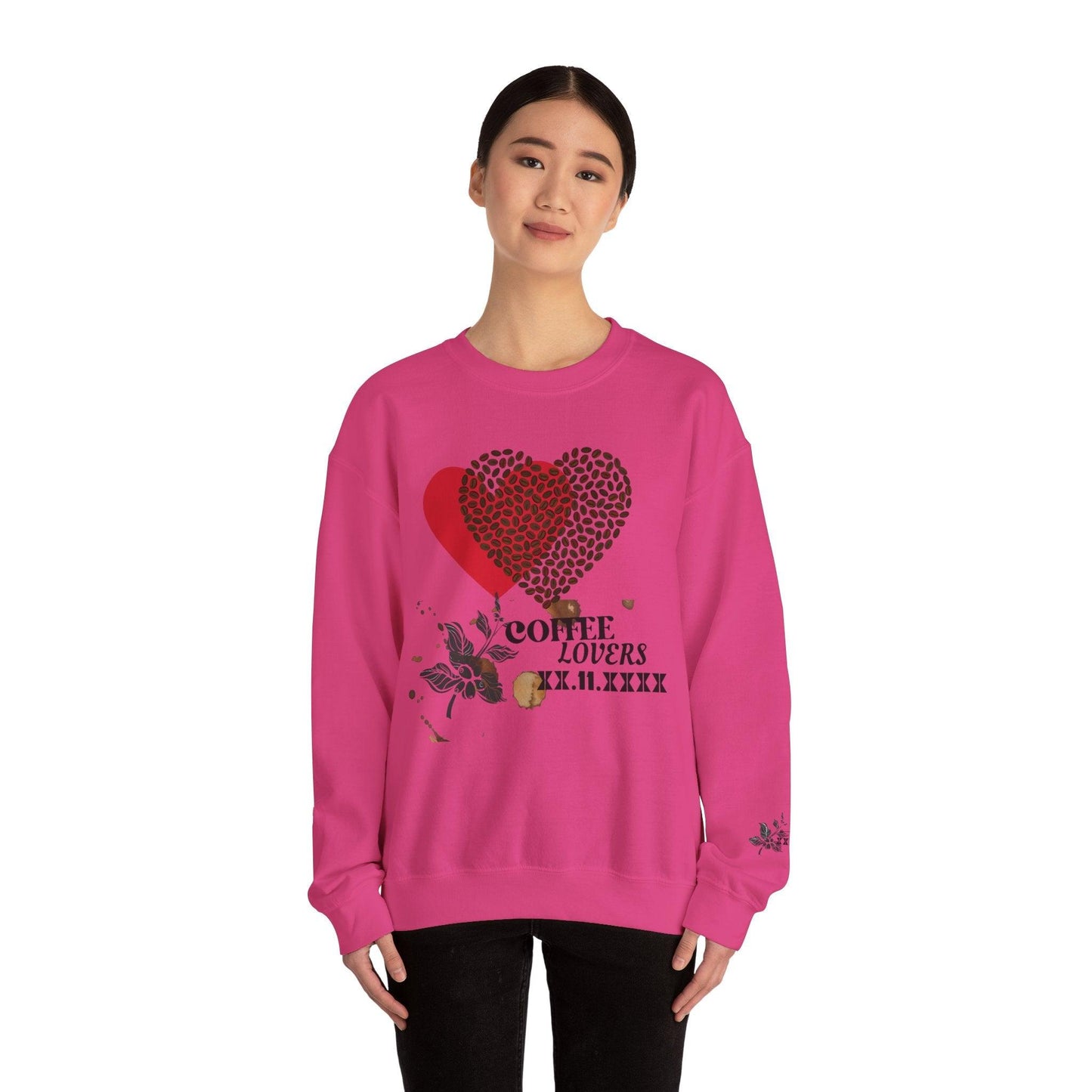 Valentine's Coffee Bean Heart Unisex Crewneck Sweatshirt - COFFEEBRE