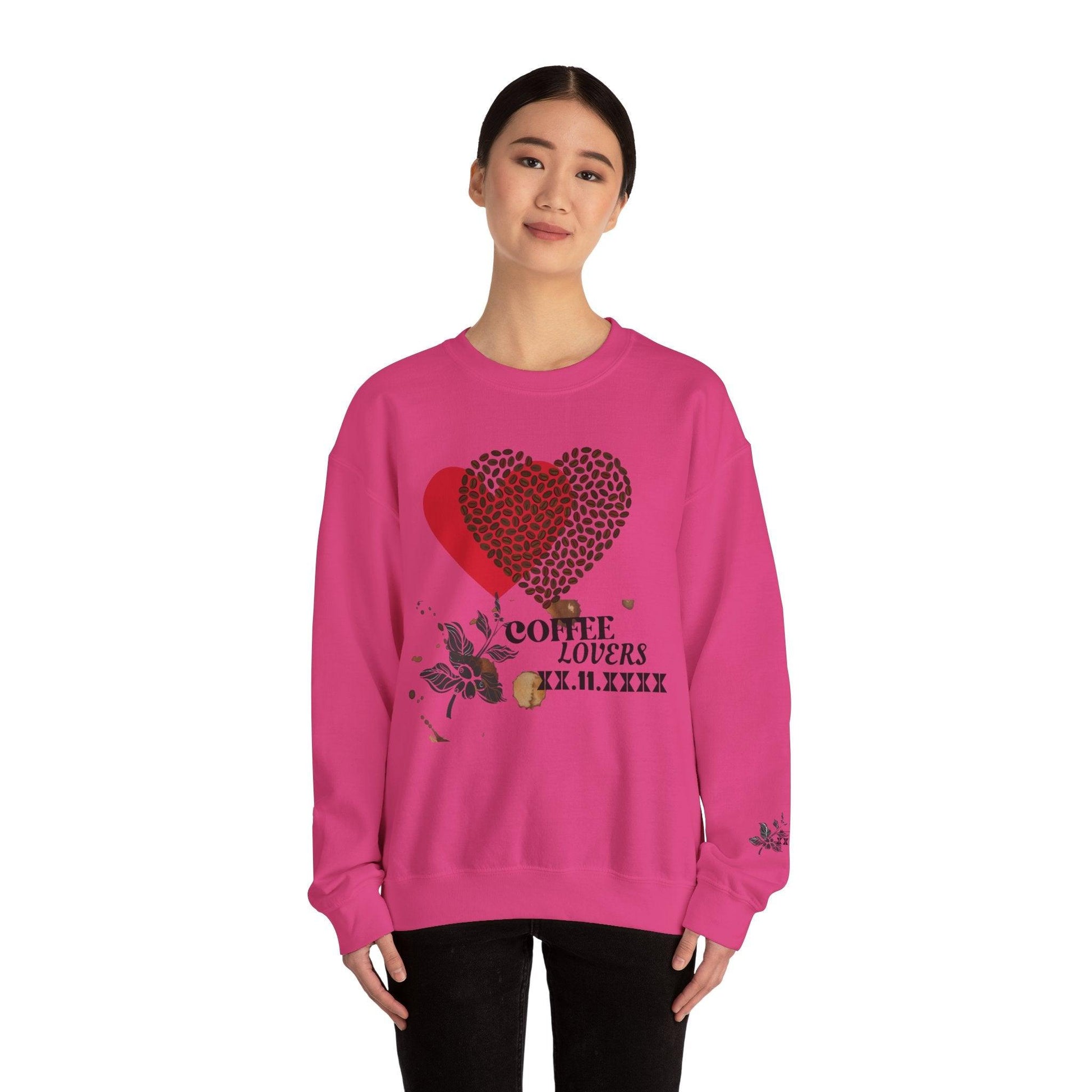 Valentine's Coffee Bean Heart Unisex Crewneck Sweatshirt - COFFEEBRE