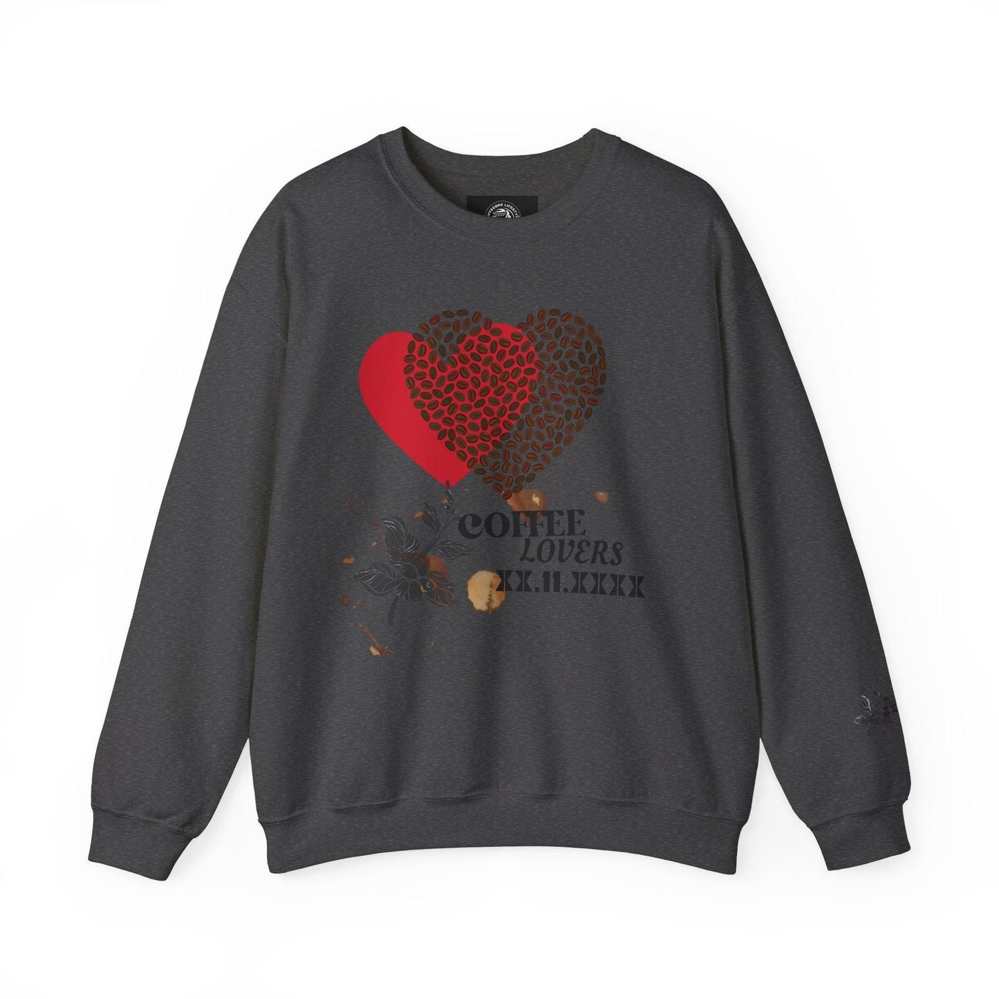 Valentine's Coffee Bean Heart Unisex Crewneck Sweatshirt - COFFEEBRE