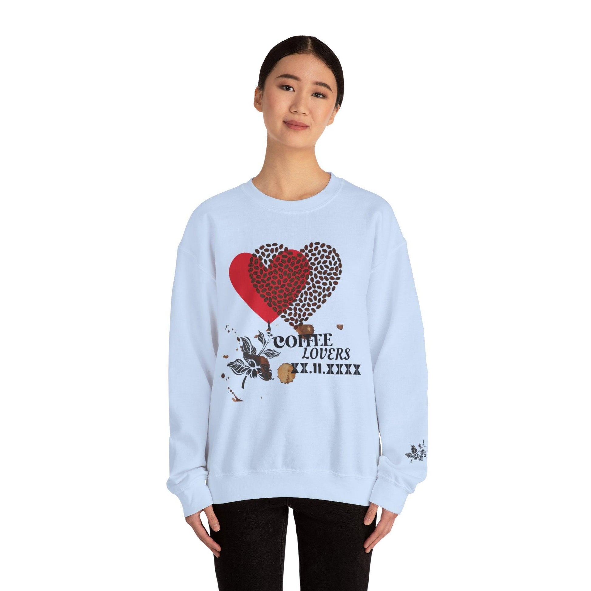 Valentine's Coffee Bean Heart Unisex Crewneck Sweatshirt - COFFEEBRE