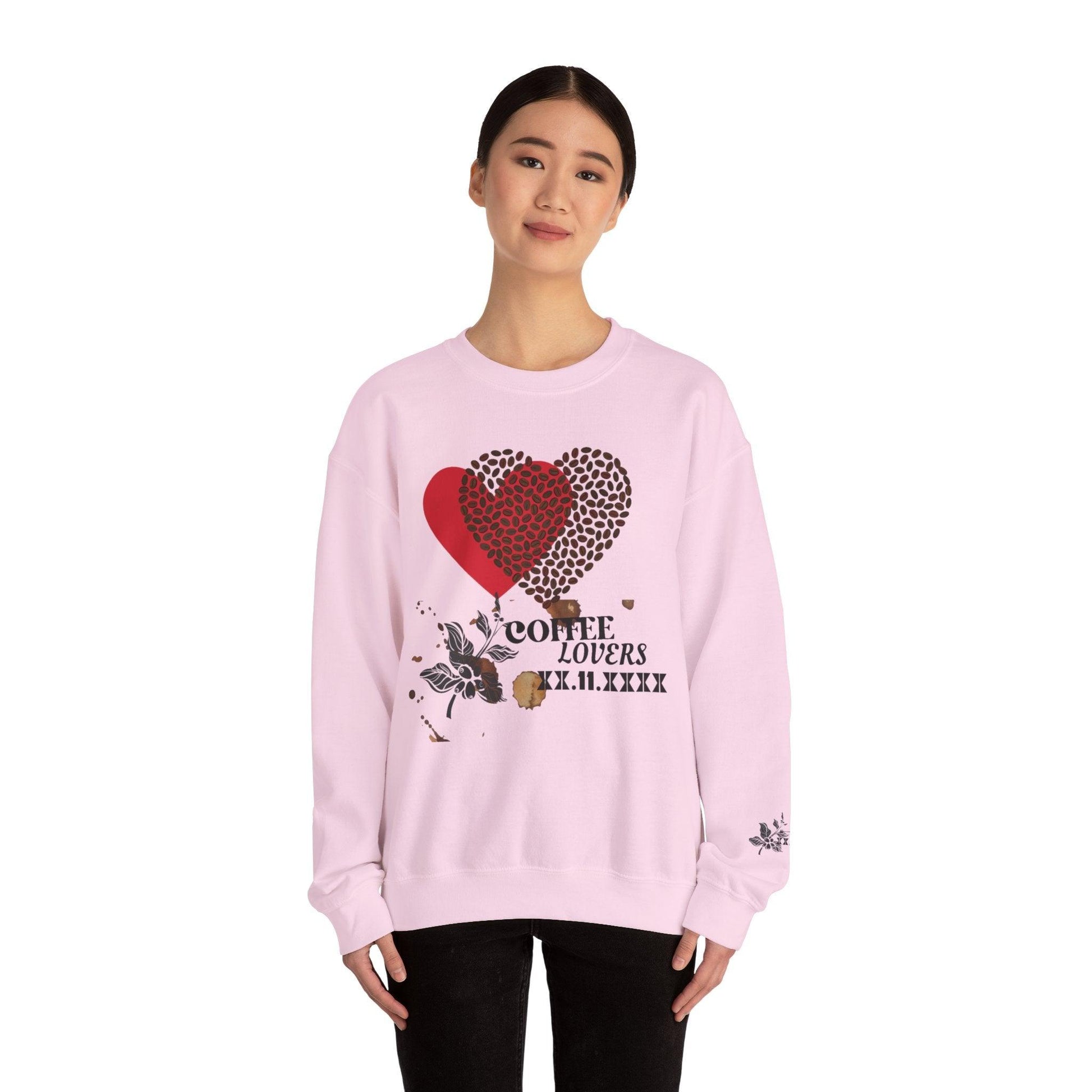 Valentine's Coffee Bean Heart Unisex Crewneck Sweatshirt - COFFEEBRE