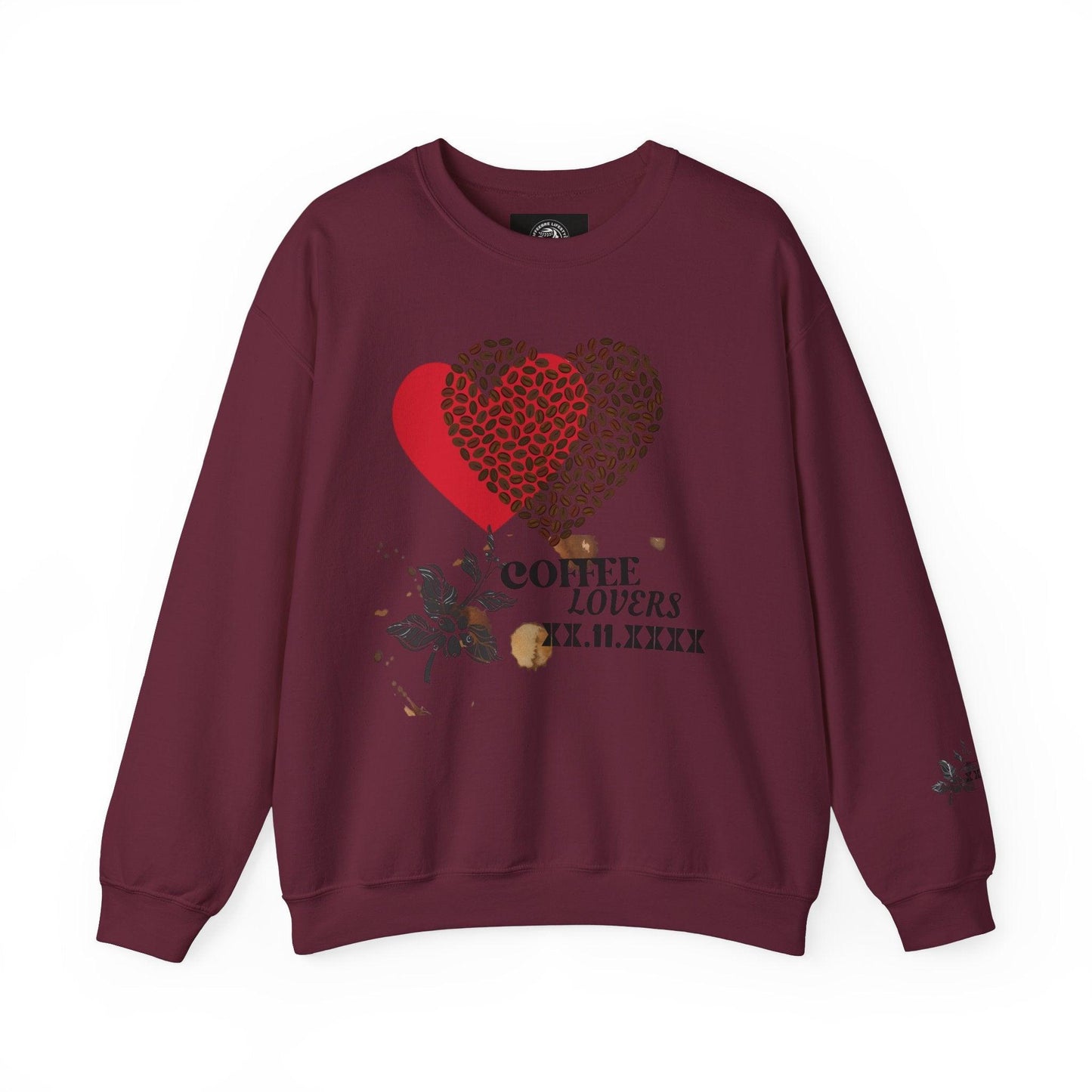 Valentine's Coffee Bean Heart Unisex Crewneck Sweatshirt - COFFEEBRE