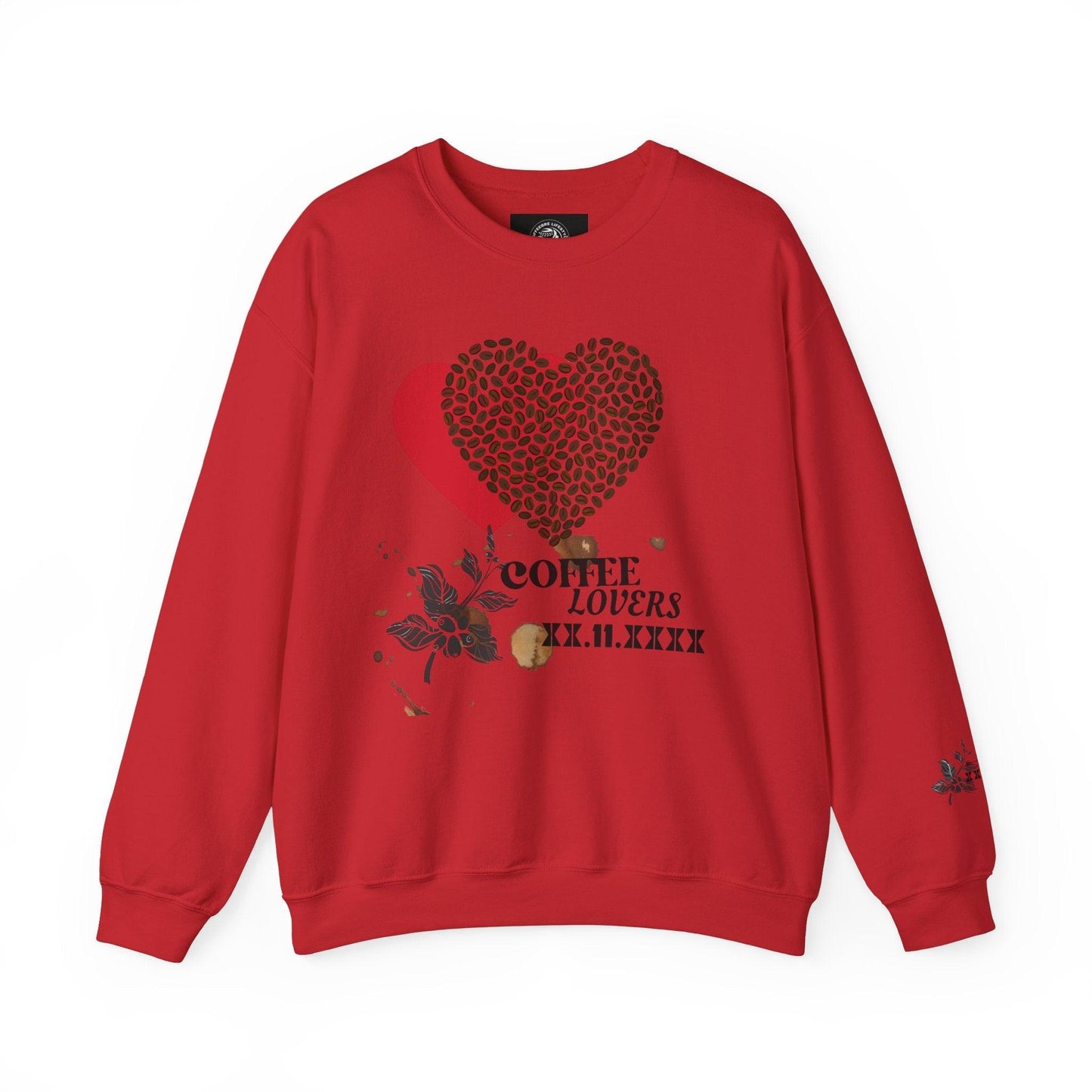 Valentine's Coffee Bean Heart Unisex Crewneck Sweatshirt - COFFEEBRE