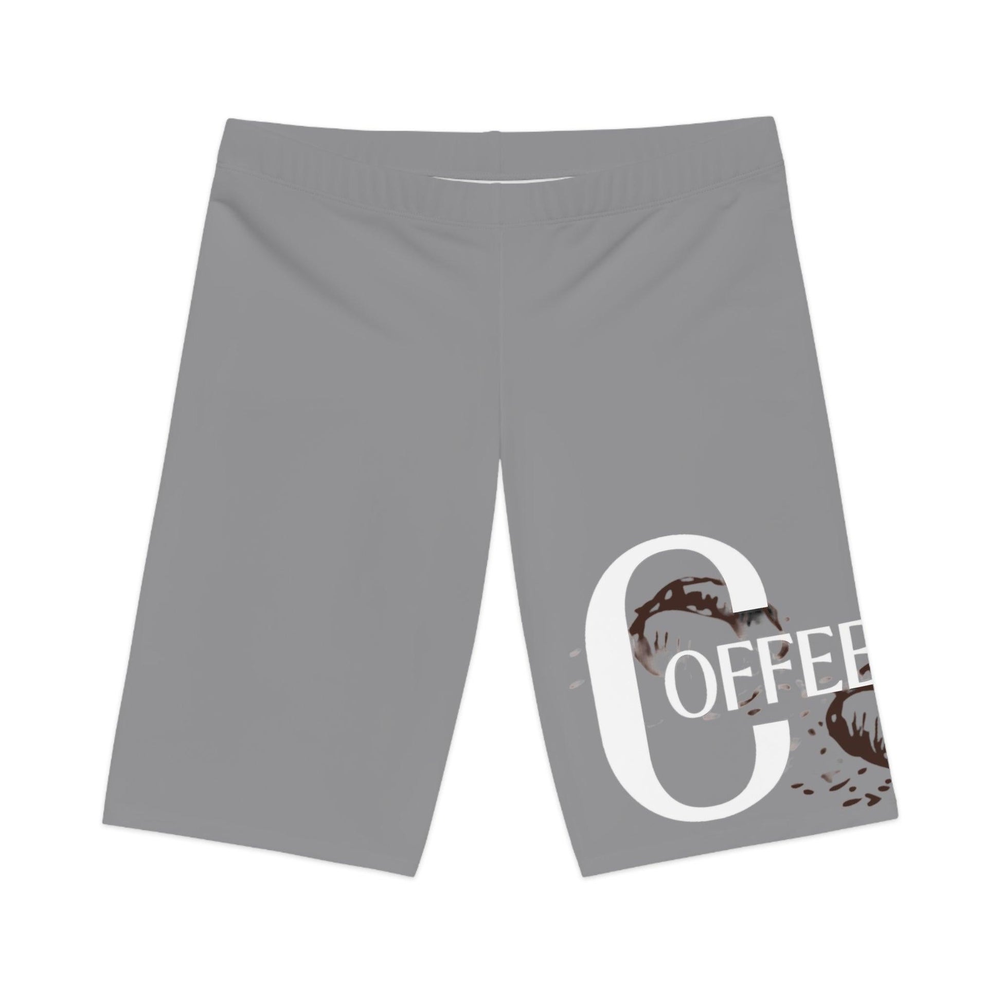 Women's Biker Sports Grey Shorts - COFFEEBRE
